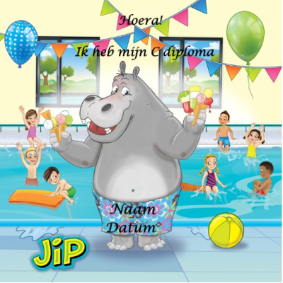 Jip zwemtegel Nijlpaard met ijsjes